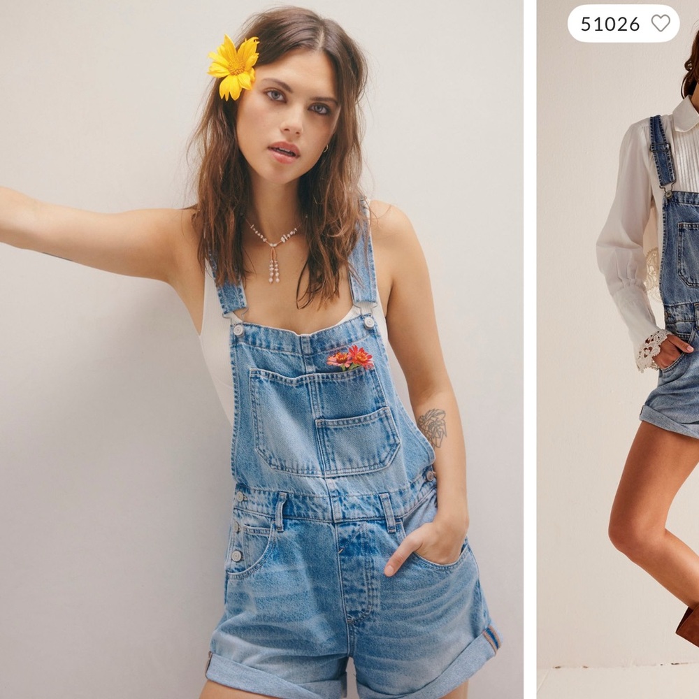 FREE PEOPLE We The Free Ziggy Overalls Size M